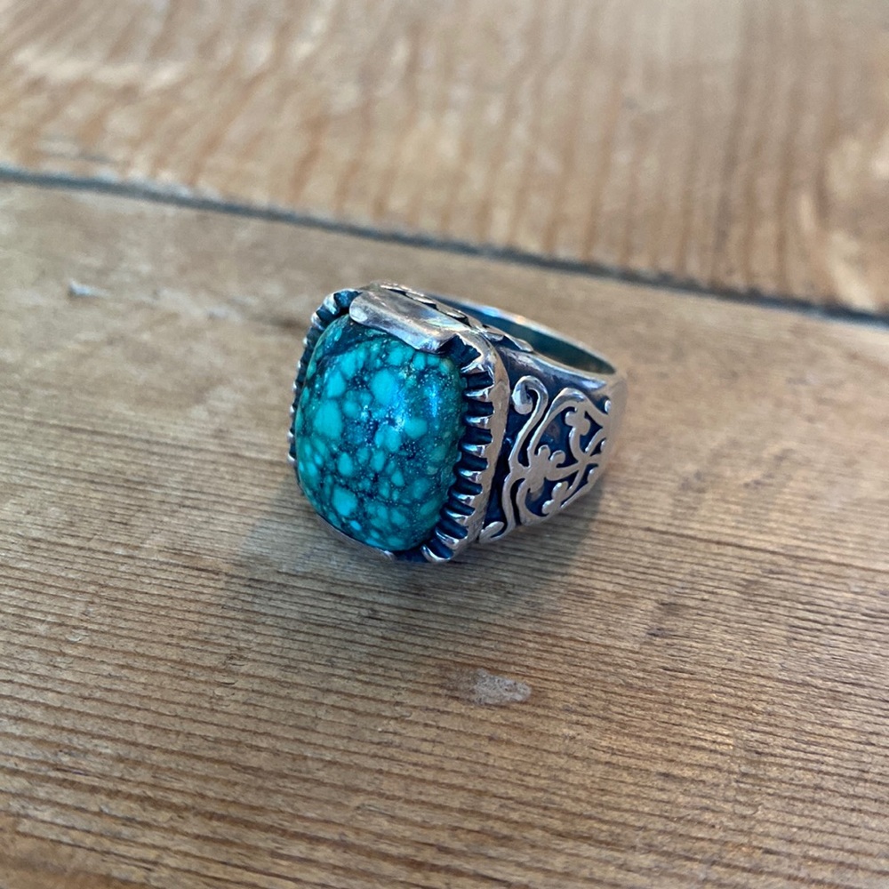 Silpada Filigree sterling silver and turquoise ring